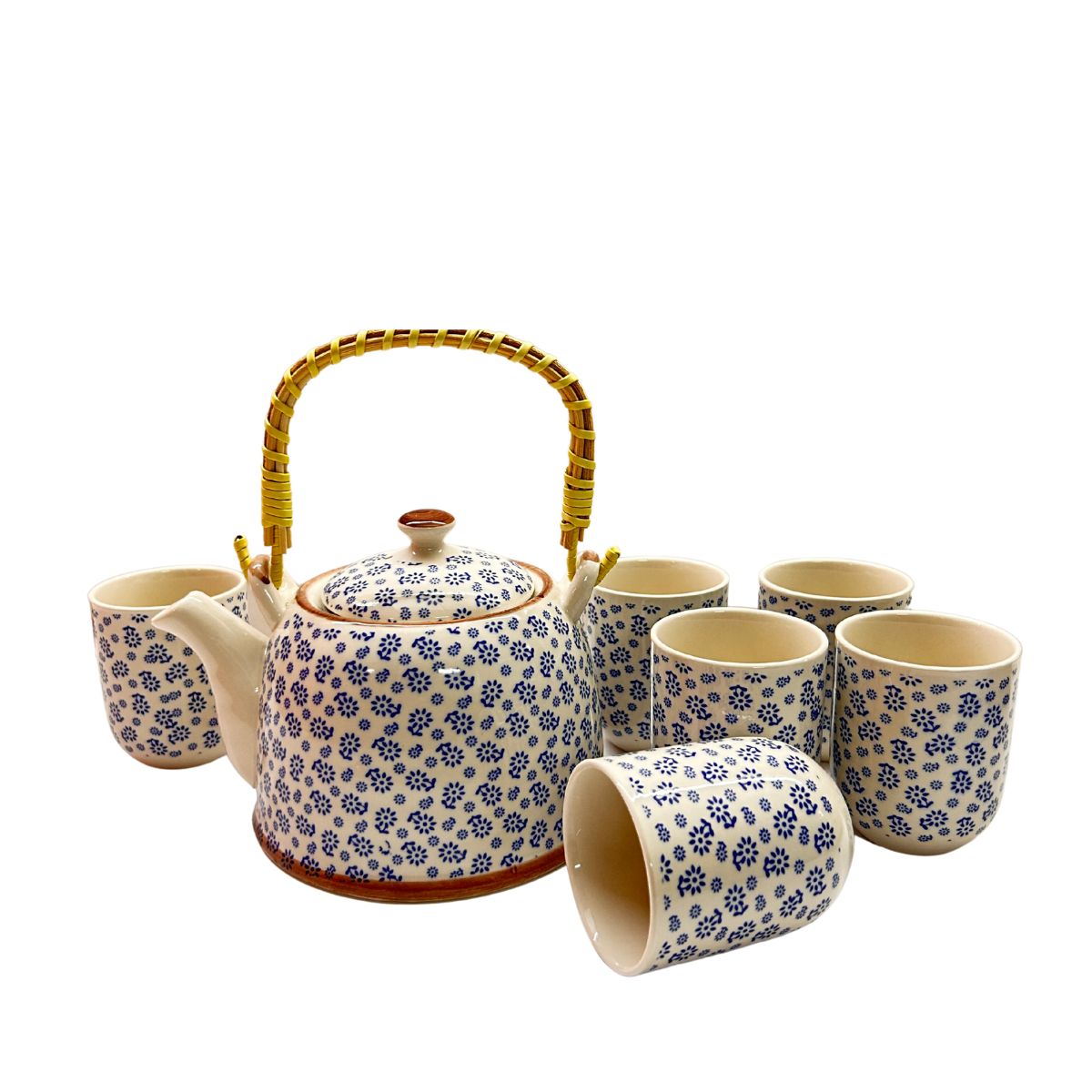 Oriental Kahwa Tea Set Blue Small Flowers